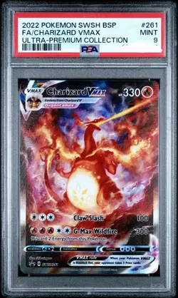 Pokemon Charizard VMAX SWSH261 Sword & Shield Promo Full Art Holo PSA 9 - Image 1