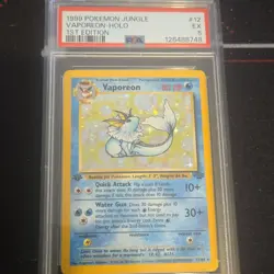 Pokemon Vaporeon Jungle 12/64 Holo Rare 1st Edition PSA 5 1999 - Image 1