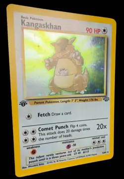Pokemon 1st Edition Kangaskhan Jungle Holo 5/64 - NM! Holo Bleed! - Image 2