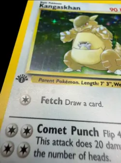 Pokemon 1st Edition Kangaskhan Jungle Holo 5/64 - NM! Holo Bleed! - Image 4