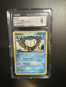 Wailmer 69/92 Reverse Holo EX Legend Maker Pokemon CGC 9 Mint - Image 1