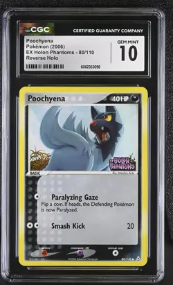 CGC 10 GEM MINT Poochyena EX Holon Phantoms 80/110 Reverse Holo STAMPED Pokemon - Image 1