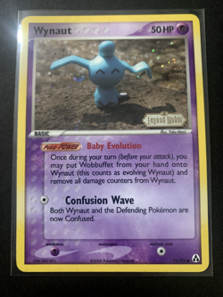 2006 Pokemon EX Legend Maker 71 Wynaut-reverse Foil - Image 1
