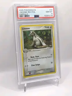 Linoone Reverse Foil ~ PSA 10 LOW POP *10* Pokemon EX Emerald 34/106, Yuka Morii - Image 2
