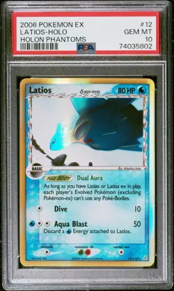 2006 POKEMON EX HOLON PHANTOMS #12 LATIOS-HOLO PSA 10 - Image 2