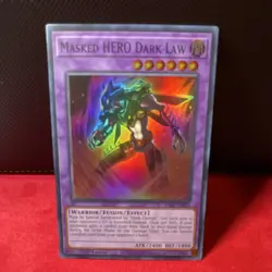 Yu-Gi-Oh! Masked HERO Dark Law Effect Holo 1st Ed 25th Anniversary RA01-EN025 E… - Image 1
