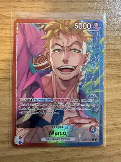 One Piece TCG Marco OP08-002 Alt Art Leader Two Legends Near Mint - Image 1