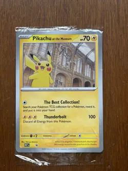 Pikachu At The Museum, Pokemon X Natural History Museum Jumbo Promo Card NEW - Image 1