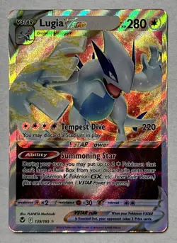 Lugia Vstar 139/195 Silver Tempest NM Full Art Pokemon Card - Image 1