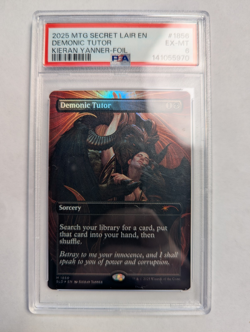 GRADED PSA 6 Demonic Tutor Secret Lair Drop FOIL - Image 1