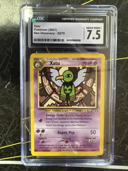 Pokemon Xatu Neo Discovery 52/75 Regular Uncommon CGC 7.5 Near Mint+ - Image 1