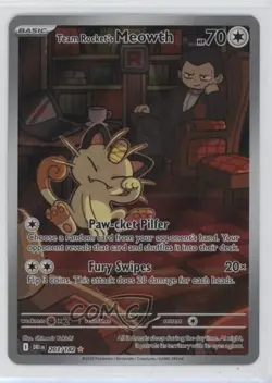 Team Rocket's Meowth Illustration Rare Pokemon Destined Rivals (DRI) #203 - Image 1