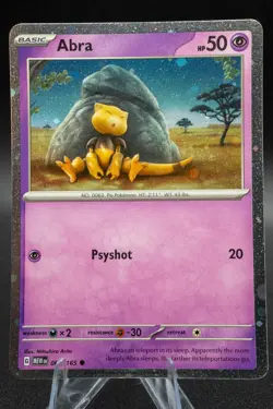 Pokemon Abra 63/165 Scarlet & Violet 151 - Cosmos Holo Near Mint Condition NM ++ - Image 1