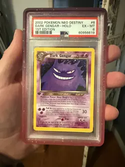 2002 POKEMON NEO DESTINY 1ST ED #6 DARK GENGAR-HOLO PSA 6 - Image 1