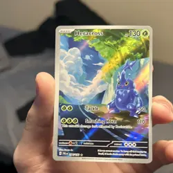 Pokemon Heracross SV02 Paldea Evolved Illustration Rare Full Art Holo 194/193 - Image 1