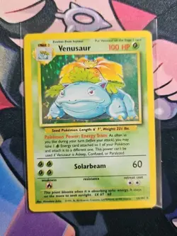Pokemon TCG Venusaur Base Set 15/102 Holo Rare MP/HP Solarbeam 1999-2000 - Image 1