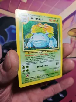 Pokemon TCG Venusaur Base Set 15/102 Holo Rare MP/HP Solarbeam 1999-2000 - Image 3