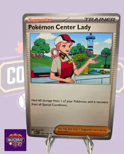 Pokemon Center Lady 123/132 Mega Evolution Regular NM Pokemon - Image 1