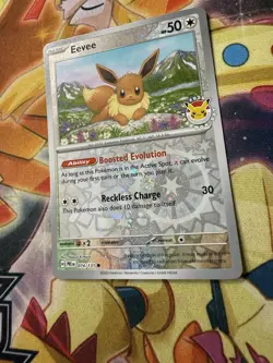 Eevee - (Pokemon Day 2025) (Reverse Cosmos Holo) 074/131 Pokemon TCG - NM Swirl - Image 1