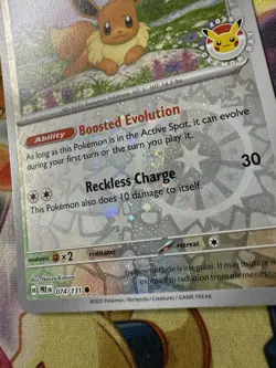 Eevee - (Pokemon Day 2025) (Reverse Cosmos Holo) 074/131 Pokemon TCG - NM Swirl - Image 2