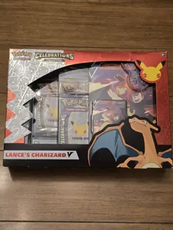 Sealed Pokemon 25th Anniversary Celebrations Lance's Charizard V Collection - Image 1