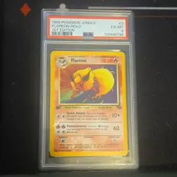 Pokemon Flareon Jungle 3/64 Holo Rare 1st Edition PSA 6 1999 - Image 3