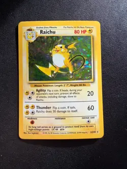 Pokemon Raichu 014/102 Base Set Holo - Image 1