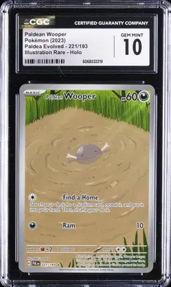 2024 POKEMON JAPANESE SV-P PROMO SPECIAL BATTLE SET #221 PALDEAN WOOPER CGC 10 - Image 1