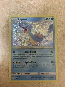 Pokemon TCG Pokemon Lapras 5/12 2019 Mcdonalds Promo Confetti Holo - Image 1