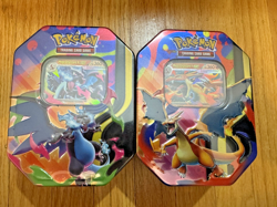 Pokemon Mega Charizard EX Tins Lot of 2 (X and Y) - Image 1