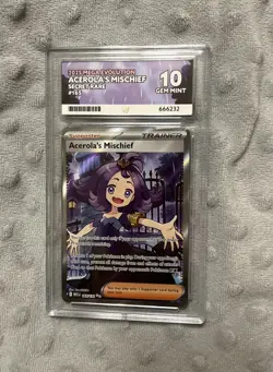 Pokemon TCG English Mega Evolution Acerolas Mischief 165/132 ACE 10 - Image 1