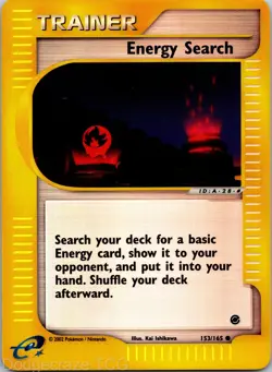 Energy Search 153/165 Common Expedition Base Set Pokemon Reverse Holo NM - Image 1