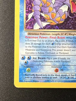 ❤‍🔥 Pokemon Dark Gyarados Celebrations: Classic Collection HOLO 8/82 ✨ - Image 2