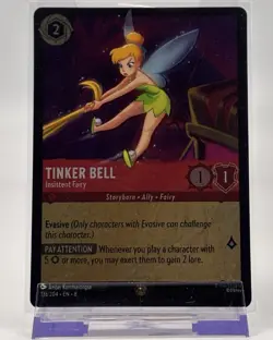 Tinker Bell Insistent Fairy 136/204 Foil Lorcana NM - Image 1