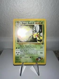 Pokemon TCG Koga's Beedrill Gym Challenge Holo Rare Card 9/132 MP - Image 1
