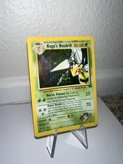 Pokemon TCG Koga's Beedrill Gym Challenge Holo Rare Card 9/132 MP - Image 2