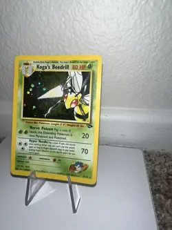 Pokemon TCG Koga's Beedrill Gym Challenge Holo Rare Card 9/132 MP - Image 3