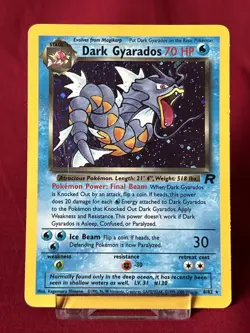 Dark Gyarados 8/82 Holo Shiny Card Pokemon (T112) - Image 2