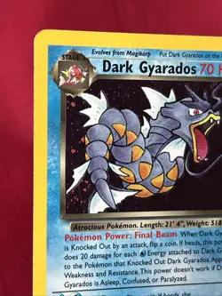 Dark Gyarados 8/82 Holo Shiny Card Pokemon (T112) - Image 3