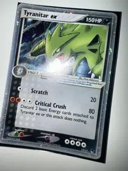 Pokemon TCG Tyranitar EX Cosmos Holo Ultra Rare Card 17/17 Pop Series 1 - Image 3