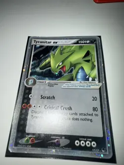 Pokemon TCG Tyranitar EX Cosmos Holo Ultra Rare Card 17/17 Pop Series 1 - Image 5