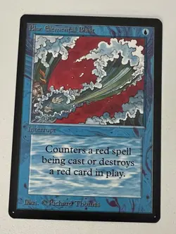 Magic the Gathering MTG Beta Blue Elemental Blast NM (Beta Bob) - Image 1