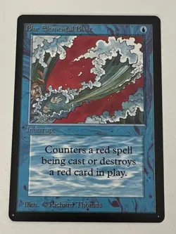 Magic the Gathering MTG Beta Blue Elemental Blast NM- (Beta Bob) - Image 1