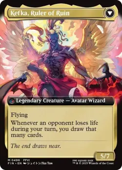 Mtg - Kefka, Court Mage Extended Art FOIL - FIN 0496 Near Mint! - Image 2