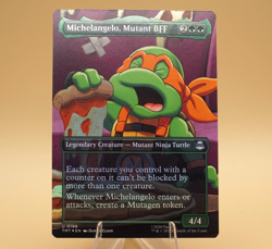 Michelangelo, Mutant BFF | 198 | Uncommon | Borderless Foil | TMNT | MTG - Image 1