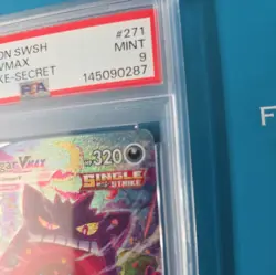 2021 Pokemon SWSH Fusion Strike Gengar VMAX Alternate Art 271/264 PSA 9VERYCLEAN - Image 5