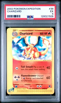 2002 POKEMON EXPEDITION #39 CHARIZARD PSA 5 - Image 1
