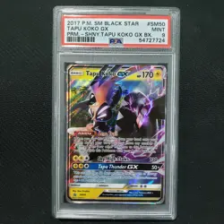 2017 Pokemon: TAPU KOKO GX SM50 - [Black Star Promo] - [Shiny Box] Mint - PSA 9 - Image 1