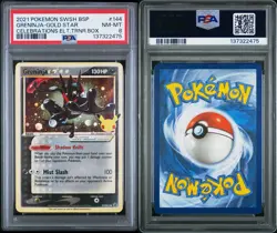 2021 Pokemon SWSH BSP Greninja Gold Star Celebrations Etb Promo PSA NM-MT 8 #144 - Image 3