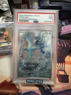 2025 POKEMON JTG EN-JOURNEY TOGETHER ILLUSTRATION RARE #161 ARTICUNO PSA 9 - Image 1